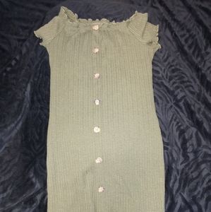 This is a NOBO olive green mini dress size large